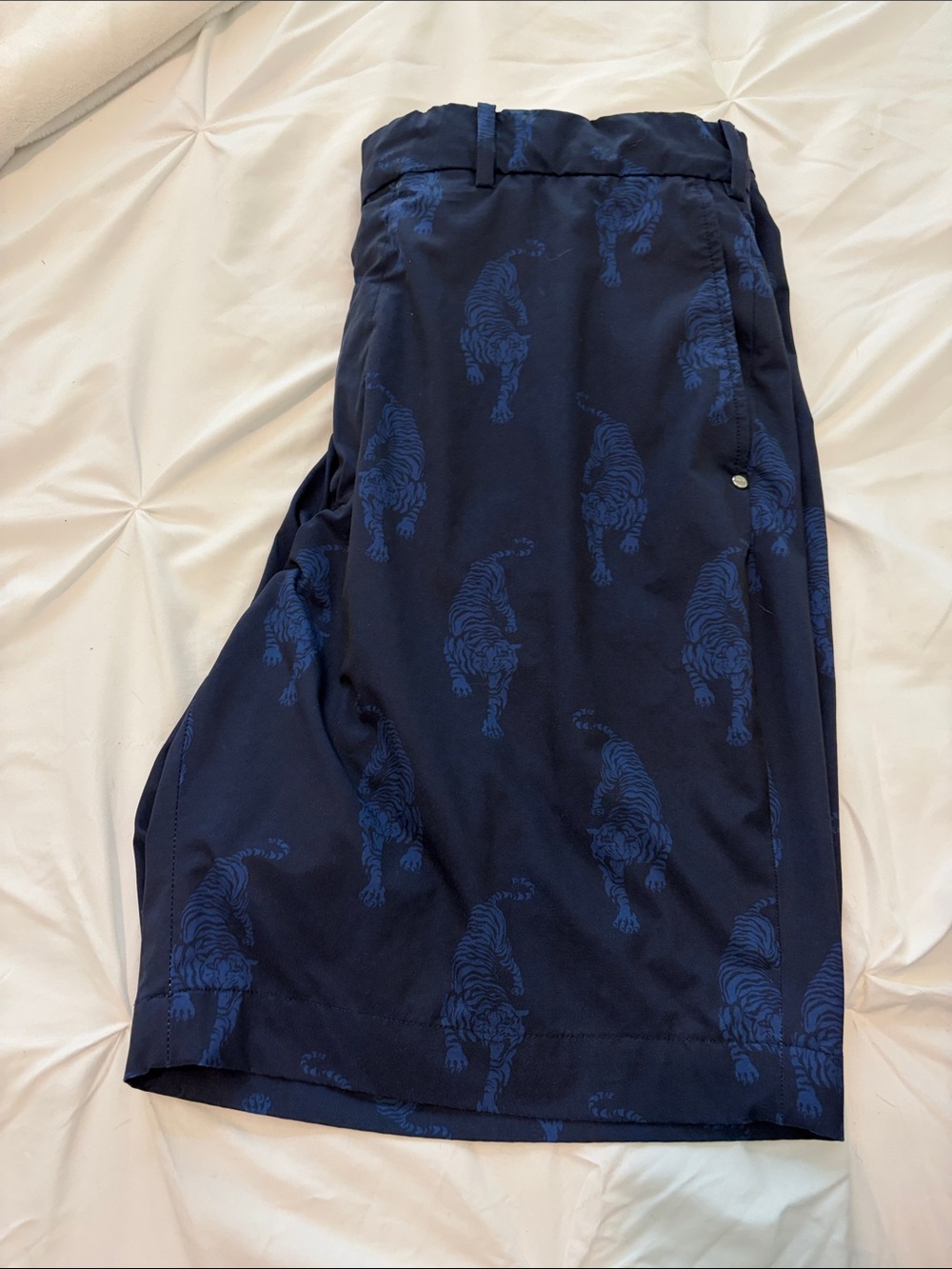 Navy RLX Ralph Lauren Tiger Print Casual Golf Shorts size 36